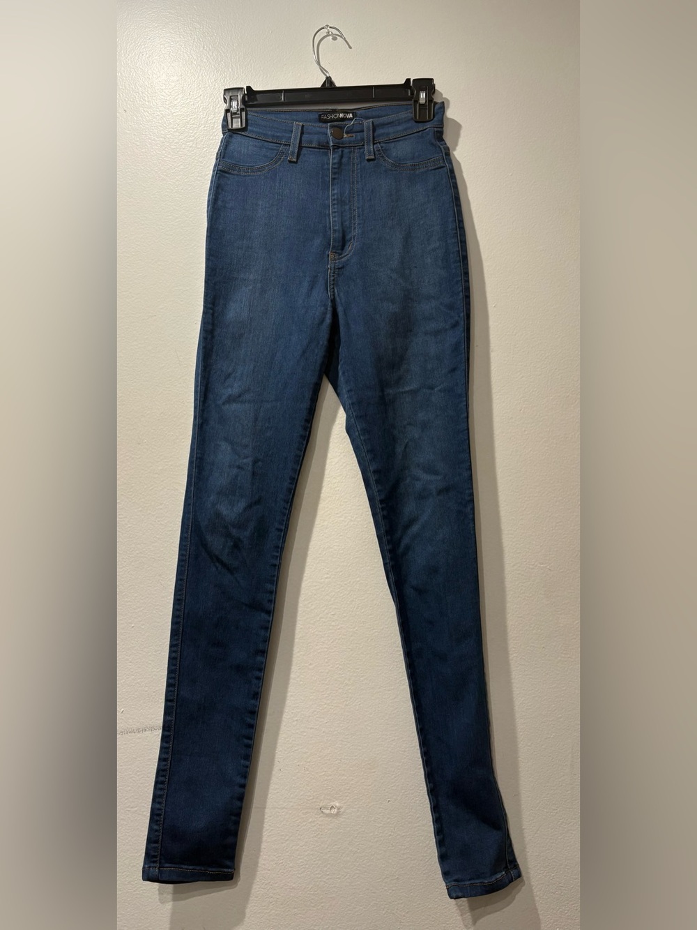 Fashion Nova Dark Blue Skinny Jeans - High Rise